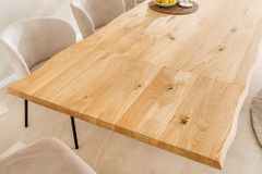 2er Set Ansteckplatten WILD OAK 50cm natur Wildeiche geölt Massivholz Esstisch Verlängerung Baumkante