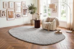 Design Teppich ORGANIC 230x160cm creme Hochflor Indoor-Teppich organische Form