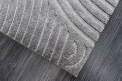 3D strukturierter Kurzflor Teppich ART DECO 230x160cm grau Hoch-Tief-Effekt