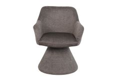 Drehbarer Stuhl AMBIENTO grau Vogue Velours Samt 180° mit Auto-Return Polsterstuhl