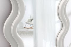 Design Wandspiegel CURVY 160cm weiß