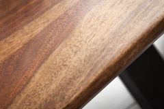 Massivholz Esstisch GALAXIE 200cm braun Sheesham stone finish Industrial Design