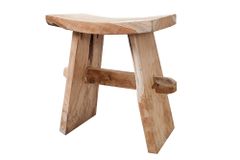 Massiver Hocker ZEN 40cm Teakholz Beistelltisch