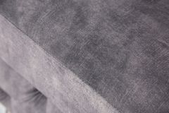 Chesterfield Hocker MODERN BAROCK 90cm dunkelgrau Samt Sitzhocker Fußhocker