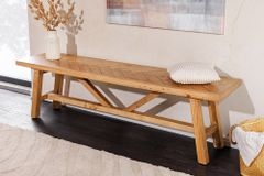 Massive Sitzbank MOSAIK 160cm natur Pinienholz recycelt