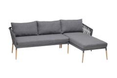 Outdoor Gartenlounge IPANEMA 240cm anthrazit Aluminium Teakholz wetterfest