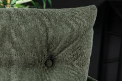 Drehbarer Design Barhocker BIG GEORGE grün Samt Taschenfederkern mit Armlehnen Metall