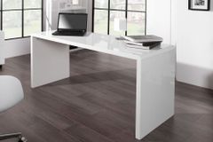 Design Schreibtisch FAST TRADE 160cm weiß Hochglanz Computertisch