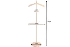 Eleganter Herrendiener VALET 128cm gold Aluminium Kleiderhaken Garderobenständer
