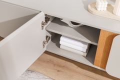 TV-Lowboard COSMO 180cm kaschmir beige Eiche Soft Close Stauraum