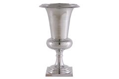 Design Vase GOAL 60cm silber Pflanzen Pokal Aluminium