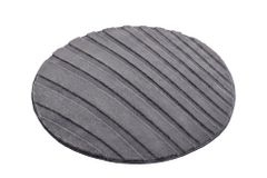 Runder Teppich WAVE 80cm anthrazit 3D strukturierter Kurzflor Indoor Hoch-Tief-Effekt