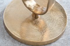 Runder Beistelltisch ELEGANCE 60cm gold Metall Aluminium handmade
