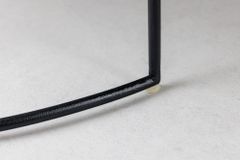 2er Set Runde Couchtische ELEMENTS 60cm silber schwarz Metall Tabletttisch Beistelltisch