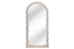 Design Wandspiegel WAVE 160cm greige