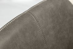 Design Stuhl MUSTANG antik taupe Microfaser mit Armlehne