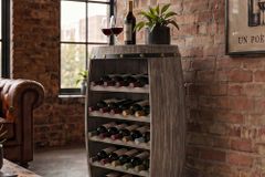Authentisches Weinregal BODEGA 80cm natur Pinie Weinfass Shabby Chic