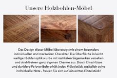 Massiver Schreibtisch RETRO 120cm Mangoholz Bürotisch mit Schublade