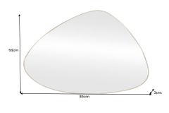 Moderner Wandspiegel NOEMI 85cm gold variabel aufhängbar