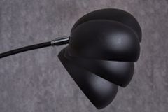 Design Bogenlampe FIVE LIGHTS 210cm schwarz gold Stehlampe mit Marmorfuß