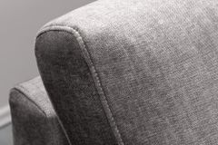 Großes Sofa LOFT 210cm grau Vogue Velours Samt 3-Sitzer Couch Taschenfederkern
