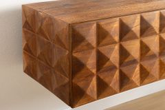 Massivholz TV Lowboard VULCANO 160cm hängend natur Mango Wohnzimmer