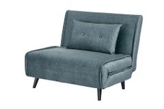 Schlafsessel SMART MULTIFUNCTION 100cm petrol Vogue Seiden Samtstoff