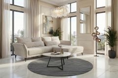 Runder Teppich WAVE 230cm anthrazit 3D strukturierter Kurzflor Indoor Hoch-Tief-Effekt