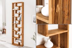 Massives Bücherregal JAVA 200cm natur recyceltes Teakholz Standregal Raumtrenner
