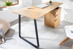 Industrial Schreibtisch STUDIO 160cm Eichenoptik mit 3 Schubladen