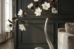 Moderne Vase WAVE XL 106cm silber Aluminium poliert Dekoration
