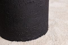 Moderne Vase SANDGLASS XL 70cm schwarz Eisen handmade beidseitig nutzbar