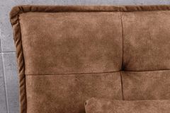 Modernes Schlafsofa JAZZ 190cm antik braun Microfaser 3-Sitzer Couch