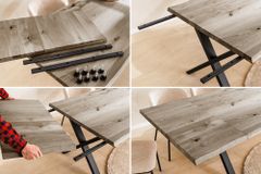 2er Set Ansteckplatten WILD OAK 50cm smoke finish Wildeiche Verlängerung Baumkante