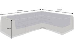 Premium Schutzhaube PRESTIGE PROTECT 300cm anthrazit Ecklounge L- Form Abdeckung