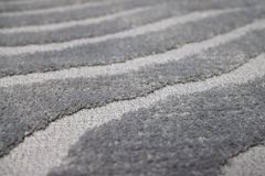 Design Teppich WAVE 240x170cm grau 3D-Effekt