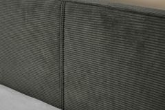 Komfortables Boxbett ROCCO 180x200cm dunkelgrau Cord mit Stauraum und Lattenrost