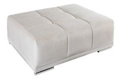 Extravaganter Hocker ELEGANCIA 110cm champagner beige Vogue Velours Samt Ziersteppung