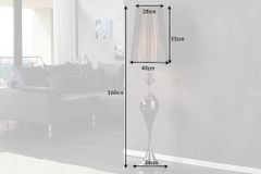 Edle Design Stehlampe LUCIE 160cm schwarz Barock Stil Stehleuchte