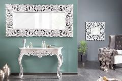 Eleganter Wandspiegel VENICE 75x75cm silber antik Barockstil