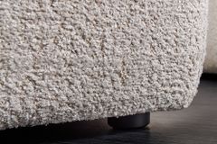 Moderner Hocker ROYAL 120cm champagner beige Bouclé Federkern Sitzhocker
