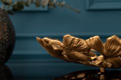 Dekorative Schale GINKGO LEAFS 50cm gold handmade Metall