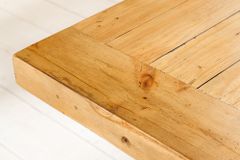 Massive Sitzbank RIVIERA 200cm natur recyceltes Pinienholz Landhaus-Stil