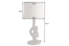 Maritime Stehlampe SEVEN SEAS 80cm Seil-Tischleuchte Leinenschirm