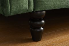 Schlafsofa MAISON BELLE AFFAIRE 220cm moosgrün Vogue Seiden Samtstoff 3-Sitzer
