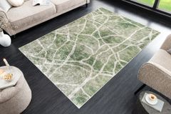 Moderner Teppich JUNGLE 230x160cm grün beige Flachgewebe Indoor-Teppich
