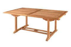 Ausziehbarer Gartentisch EMPIRE TEAK 170-230cm natur Teakholz massiv wetterfest