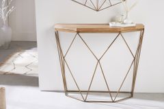 Filigrane Konsole DIAMOND 90cm Mango messing Massivholz Metall