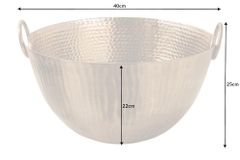 Handgearbeitete Deko Schale ORIENT 40cm gold Metall Hammerschlag Design