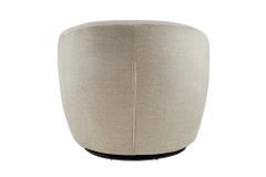 Drehbarer Design Sessel ALPINE beige Samt 360° mit Armlehnen